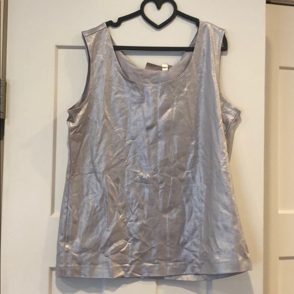 NWT Chico’s Silver Shimmer Tank